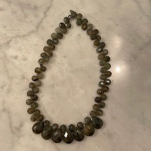 Labradorite stone necklace.